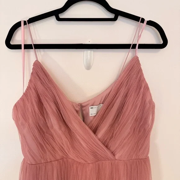 NWT ASOS Design Elegant Dusty Pink Evening Gown Special Occasion Maxi Dress  10